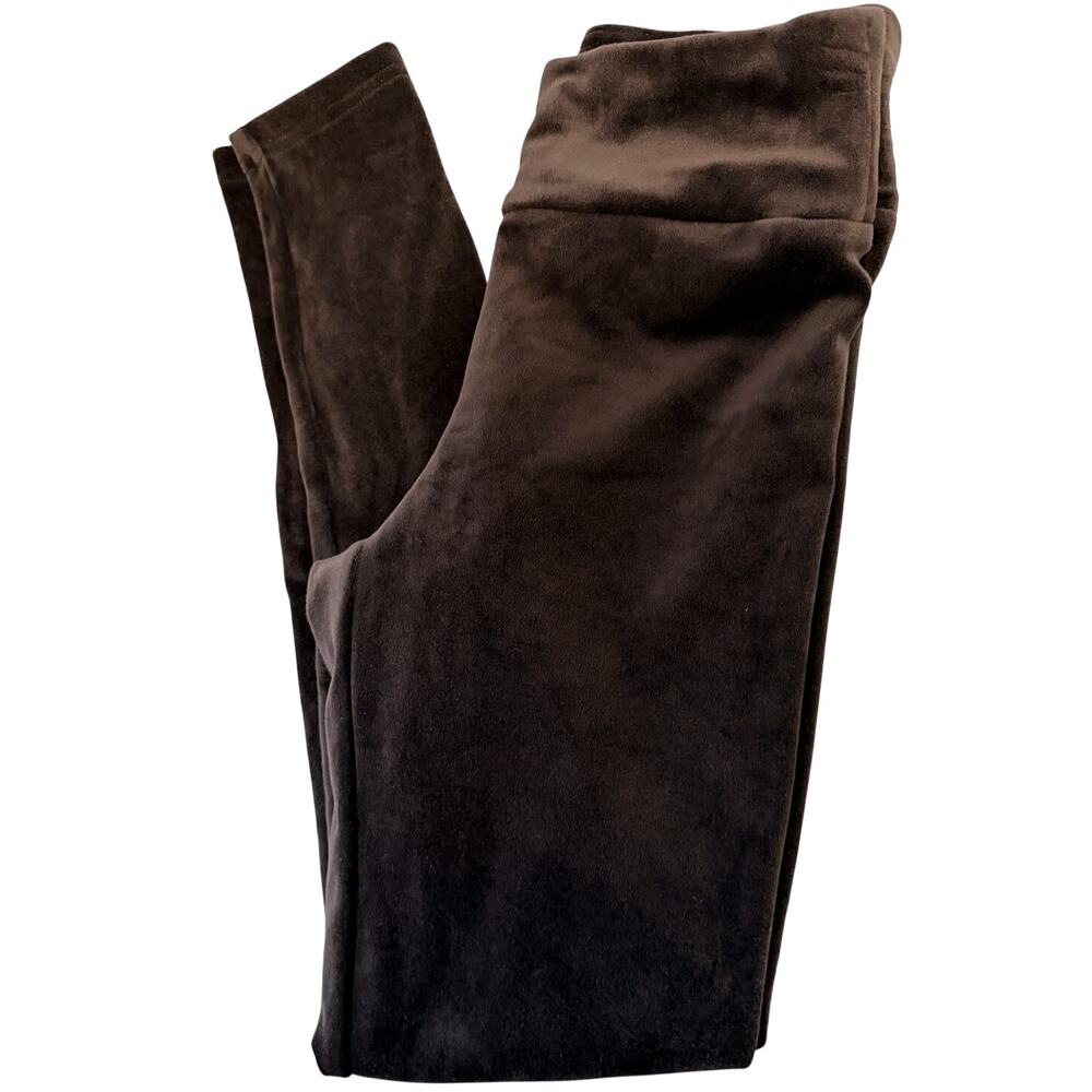 Women’s Small 3-5 Black Velour Stretch Pants Y2K